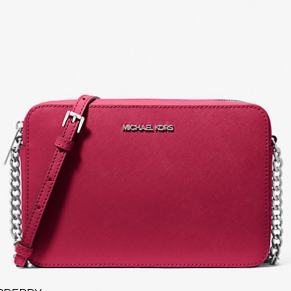 MICHAEL KORS Jet Set Lg Saffiano Leather EWCrossbody Bag East Wes
Dark Raspberry - Picture 2 of 16